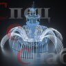 Светодиодный фонтан "Императорский" Сине-белый