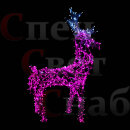 Светодиодный "Северный Олень" Бухарский Розовый