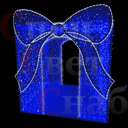 Арка «Подарок» 2,3х2,1м синий белый