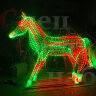 Уличная световая фигура 3D "Радужный Конь" 2х2.6м